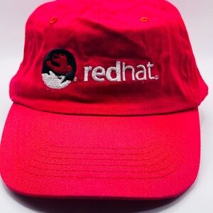 Red Hat Linux Strapback Adjustable Baseball Style Cap w/the "Shadowman" logo